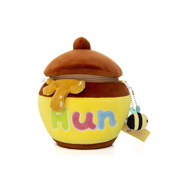 Baguery Halloween Honey Bee Pot Candy Bucket - Cute Honey Jar Trick or Treat Bag, Soft Fabric Costume Accessory