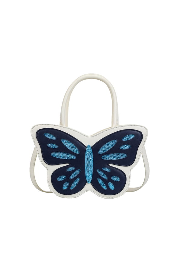 Hollow Butterfly Crossbody Bag - PU Leather Sequin Cartoon Shoulder Purse, Novelty Fashion Clutch​