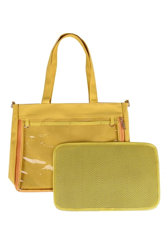 Ita Bag Canvas Shoulder Tote - Large Transparent Display Window Kawaii Anime Purse, Adjustable Crossbody Bag