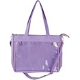 thumbnail image 1 of Baguery Ita Bag Canvas Shoulder Tote - Large Transparent Display Window Kawaii Anime Purse, Adjustable Crossbody Bag, 1 of 3