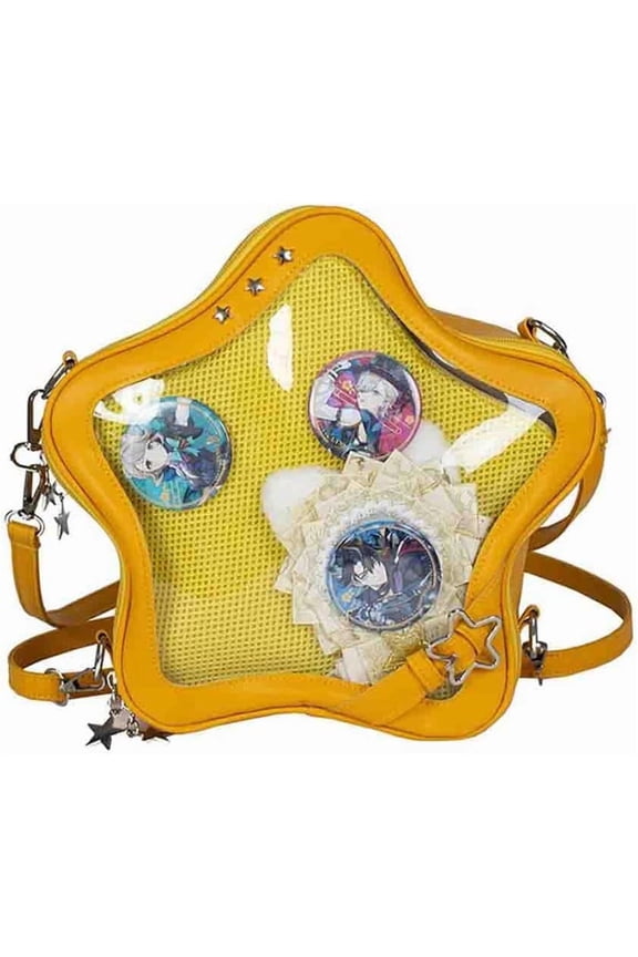 Ita Bag Star Shaped Purse - PU Leather Cute Clear Crossbody Bag, Kawaii Pin Display Shoulder Bag (Bare Bag)​