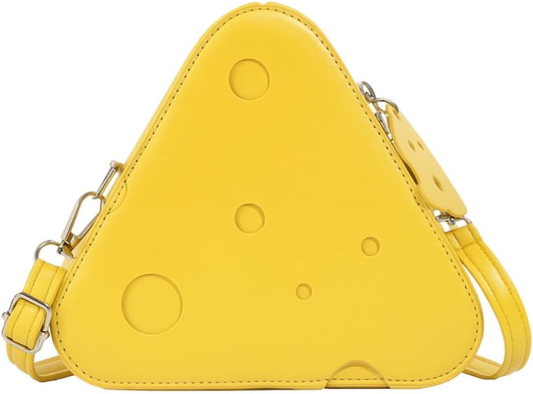 Baguery Kawaii Cheese Wedge Crossbody Bag - Cute Novelty Triangle PU ...
