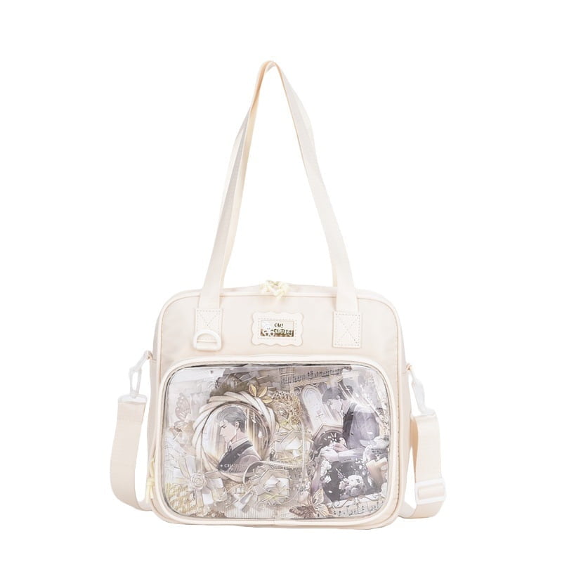 Baguery Kawaii Messenger Ita Bag - Large Capacity, Y2K Anime Japanese Style Crossbody/Shoulder, Street Snap Daypack