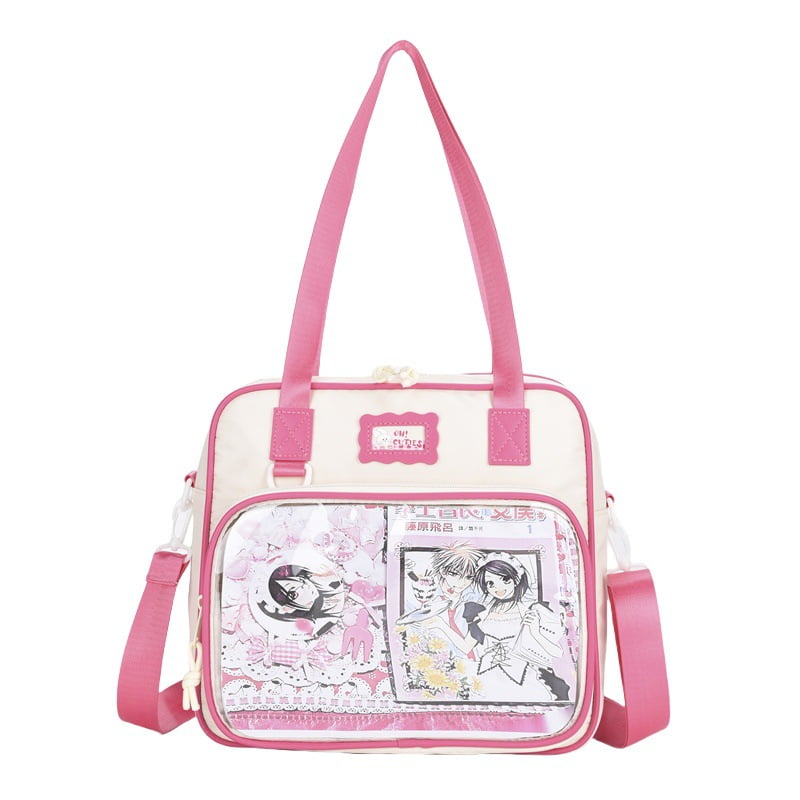 Baguery Kawaii Messenger Ita Bag - Large Capacity, Y2K Anime Japanese Style Crossbody/Shoulder, Street Snap Daypack