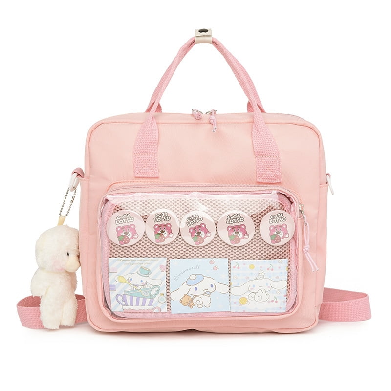 Baguery Kawaii Y2K Ita Backpack - 3-Way Crossbody Messenger Bag, Cute Tote Shoulder Purse for Women