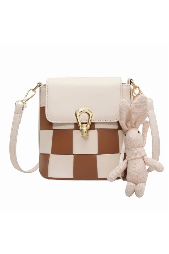 Korean Mini Box Bag & Japanese College 2D Bow Transparent Pain Bag - Large Capacity 1-Shoulder Crossbody Armpit Bag