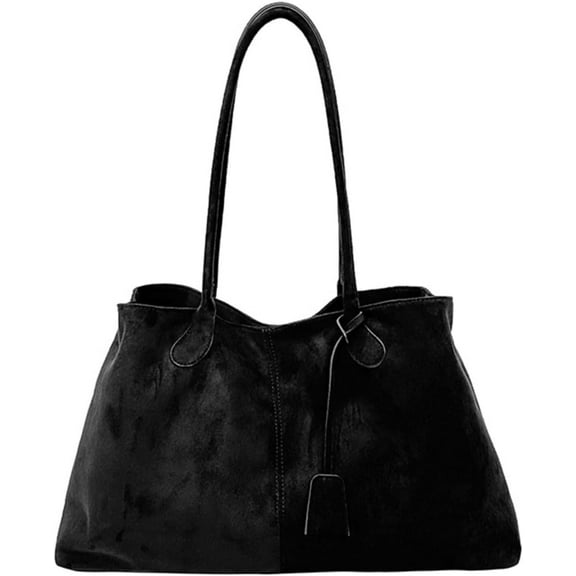 Baguery Women's Faux Suede Fall Hobo Bag - Trendy Slouchy Shoulder Satchel, Large Capacity Crescent Tote (5 Colors)​