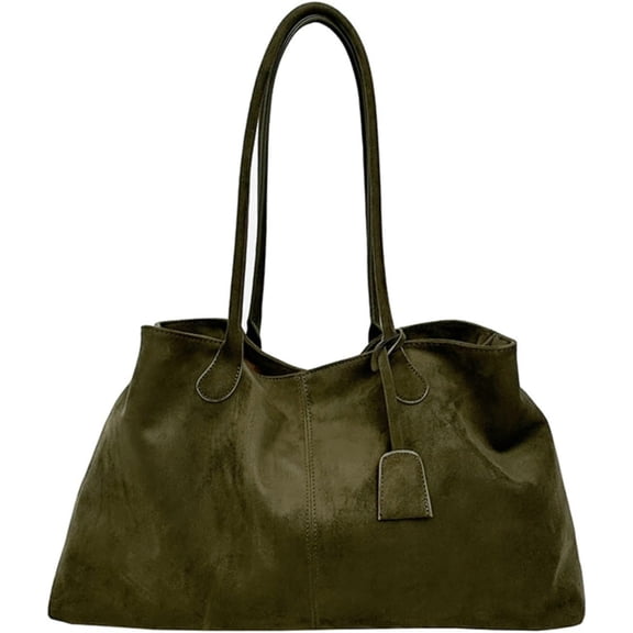 Baguery Women's Faux Suede Fall Hobo Bag - Trendy Slouchy Shoulder Satchel, Large Capacity Crescent Tote (5 Colors)​