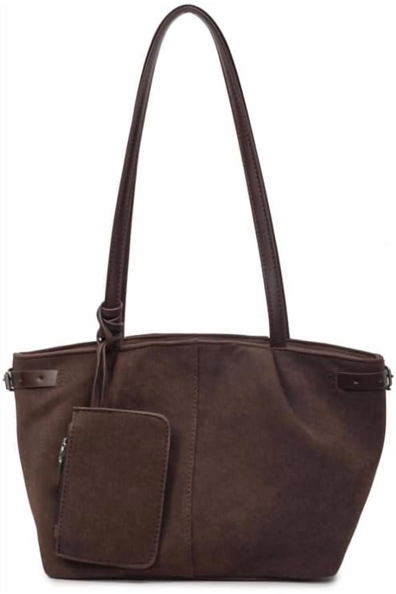 Women's Korean Style Suede Tote Bag - Slouchy Top Handle Crossbody Bag, Large Capacity for Fall Winter (6 Colors)​
