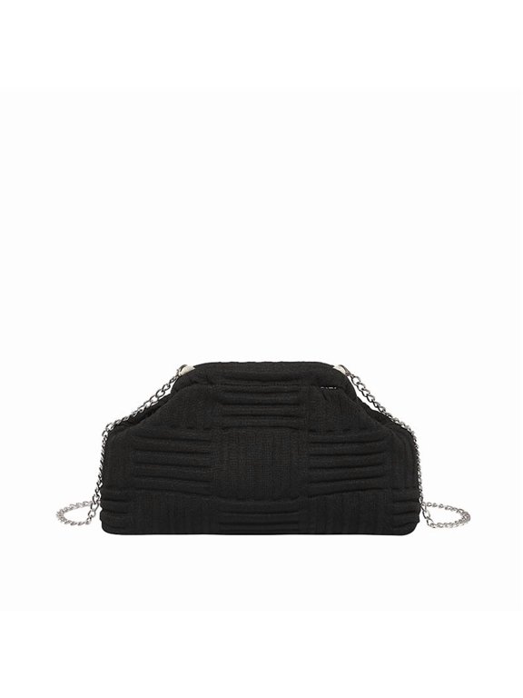 Women's Soft Cloud Bag - Y2K Pleated Dumpling One-shoulder Tote, Plush Crossbody/Clutch