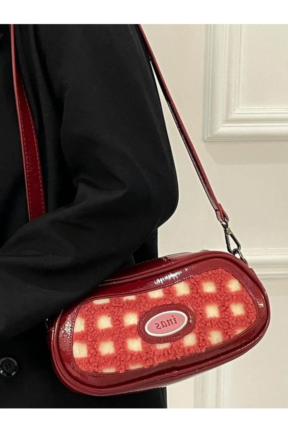 Y2k Purse Small Shoulder Bag for Women - Vintage Faux Leather Crossbody Bag With Adjustable Strap (7.87×2.95×3.94in)​