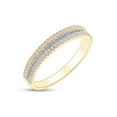 thumbnail image 1 of Baguette AndRound Cut Sparkling Cubic Zirconia Eternity Engagement BandRing 14k Yellow Gold Over Sterling Silver Ring Size-4.5, 1 of 3