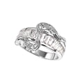 thumbnail image 1 of Baguette Bridge Swirl Cubic Zirconia Ring Sterling Silver 925, 1 of 2