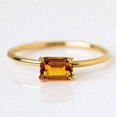 thumbnail image 1 of Baguette Citrine Eternity Band Ring Dainty Stacking Ring Wedding 925 Sterling Silver Yellow Gold Plated Gemstone Jewelry For Women Gift By KIRAN FINE JEWELS, 1 of 3