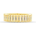 thumbnail image 1 of Baguette Cut Cubic Zirconia Eternity Wedding Band Ring In 14k Yellow Gold Over Sterling Silver Jewelry For Women Ring Size-6.5, 1 of 3