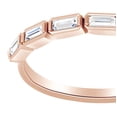 thumbnail image 1 of AFFY Baguette Cut White Natural Diamond Anniversary Band Ring In 14K Solid Rose Gold (0.25 Ct), 1 of 1