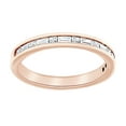 thumbnail image 1 of AFFY Baguette Cut White Natural Diamond Anniversary Band Ring In 14K Solid Rose Gold (0.37 Ct), Ring Size-4.5, 1 of 1