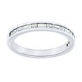 thumbnail image 1 of AFFY Baguette Cut White Natural Diamond Anniversary Band Ring In 14K Solid White Gold (0.37 Ct), Ring Size-9.5, 1 of 1