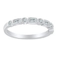 thumbnail image 1 of AFFY Baguette Cut White Natural Diamond Anniversary band Ring In 14K Solid White Gold (0.25 Ct), Ring Size-8.5, 1 of 1