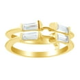 thumbnail image 1 of Baguette Cut White Natural Diamond Enhancer Ring Guard In 14K Solid Yellow Gold (0.37 Ct), 1 of 1