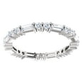 thumbnail image 1 of AFFY Baguette Cut White Natural Diamond Eternity Band Ring In 14K Solid White Gold (0.75 Ct), Size-10.5, 1 of 1