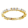 thumbnail image 1 of AFFY Baguette Cut White Natural Diamond Eternity Band Ring In 14K Solid Yellow Gold (0.75 Ct), Size-13, 1 of 1