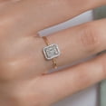 thumbnail image 1 of Baguette Diamond Ring, 14K Yellow Gold Plated Baguette Diamond Ring, Stacking Baguette Diamond Ring Bridal Jewelery, Gift For Her, 1 of 4