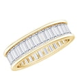thumbnail image 1 of Rosec Jewels Baguette Moissanite Band Ring for Men, Channel Set Half Eternity Band - D-VS1 Grade, 18K Yellow Gold, US 13.00, 1 of 9