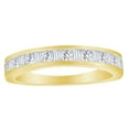 thumbnail image 1 of AFFY Baguette & Round Cut (0.5 Cttw) White Natural Diamond Half Eternity Engagement Band Ring In 14K Solid Yellow Gold,Ring Size-5.5, 1 of 1