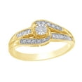 thumbnail image 1 of AFFY Baguette & Round Diamond Bypass Promise Ring in 10K Yellow Gold, 1 of 1