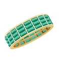 thumbnail image 1 of Rosec Jewels Baguette Shape Created Emerald Full Eternity Band for Women - AAAA Quality, 10K Yellow Gold, US 12.50, 1 of 9
