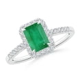 thumbnail image 1 of Baguette Shape Green Emerald CZ Diamond Cocktail Band Ring 925 Sterling Silver May Birthstone Wedding Valentines Day Gift Gemstone Jewelry, 1 of 5