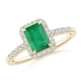 thumbnail image 1 of Baguette Shape Green Emerald CZ Diamond Cocktail Band Ring 925 Sterling Silver Yellow Gold Plated May Birthstone Wedding Valentines Day Gift Gemstone Jewelry, 1 of 5