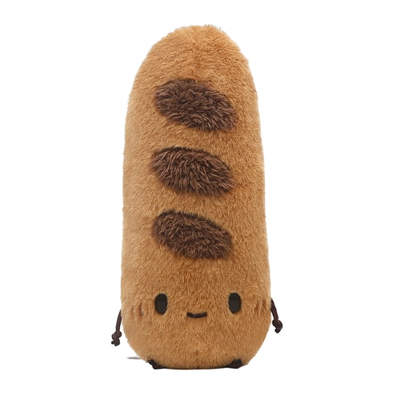 Baguette-Shaped Plush Toy With Cute Smiling Face & Handles, Soft Hand-Held Sleeping Companion For Children, Ideal As Thoughtful Gift For Birthdays & Holidays
