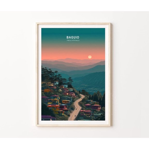 Baguio Philippines Mountain Town Sunset Home Decor