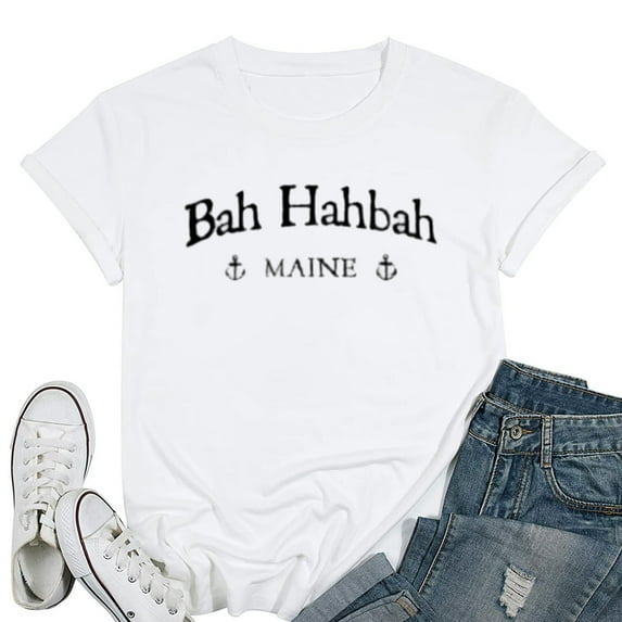 Bah Hahbah Women'S Dark T Shirt Cotton T-Shirt White Small