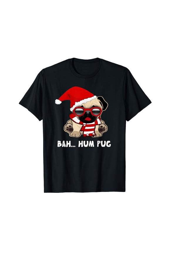 Bah Hum Pug Christmas T-Shirt