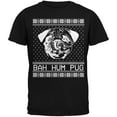 thumbnail image 1 of Bah Hum Pug Ugly Christmas Sweater Black Youth T-Shirt, 1 of 1
