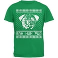 thumbnail image 1 of Bah Hum Pug Ugly Christmas Sweater Green Youth T-Shirt, 1 of 1