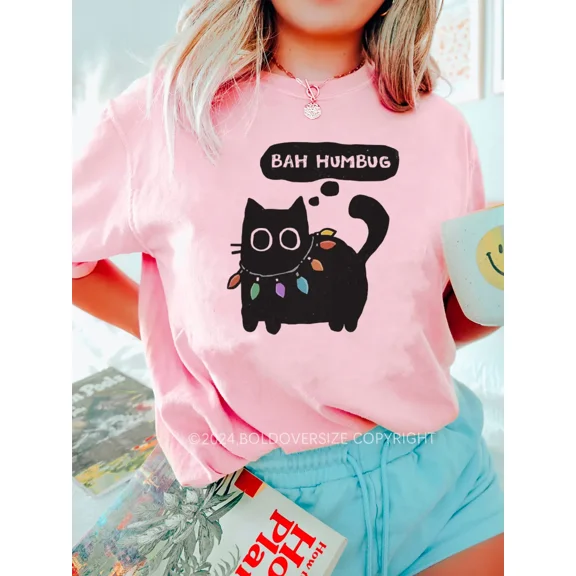 Bah Humbug Cat Tee