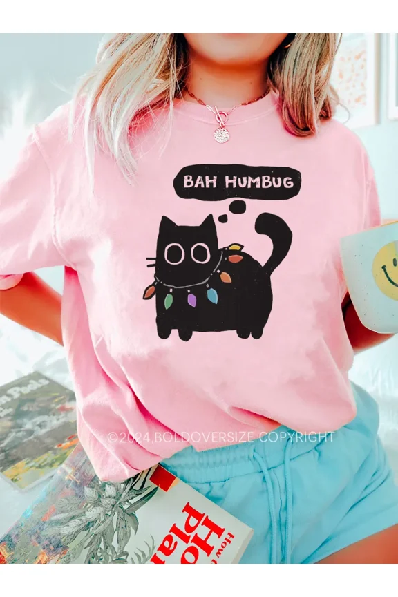 Bah Humbug Cat Tee