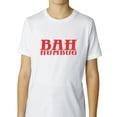 thumbnail image 1 of Bah Humbug Cranky Christmas Season Boy's Cotton Youth Grey T-Shirt, 1 of 3