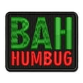 thumbnail image 1 of Bah Humbug Funny Christmas Greeting Applique Multi-Color Embroidered Hook & Loop Patch - 2.5 Inch Small, 1 of 5