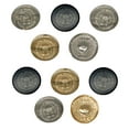 thumbnail image 1 of Bah Humbug Grumpy Christmas Sheep Lamb Set of 10 Metal 0.6" (15mm) Sewing Shank Round Buttons - Black Color, 1 of 5
