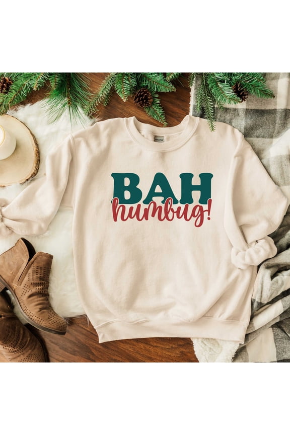 Bah Humbug Red And Green | Sweatshirt