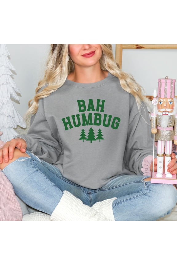 Bah Humbug Trees | Garment Dyed Sweatshirt