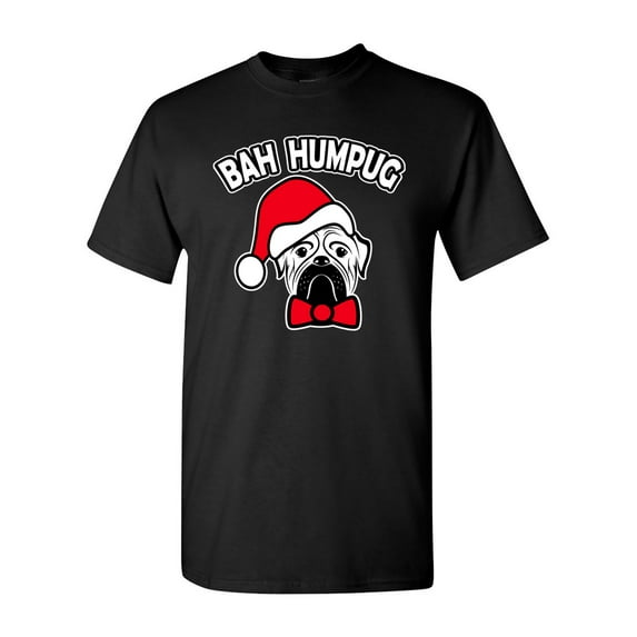Bah Humpug Funny Christmas DT Adult T-Shirt Tee