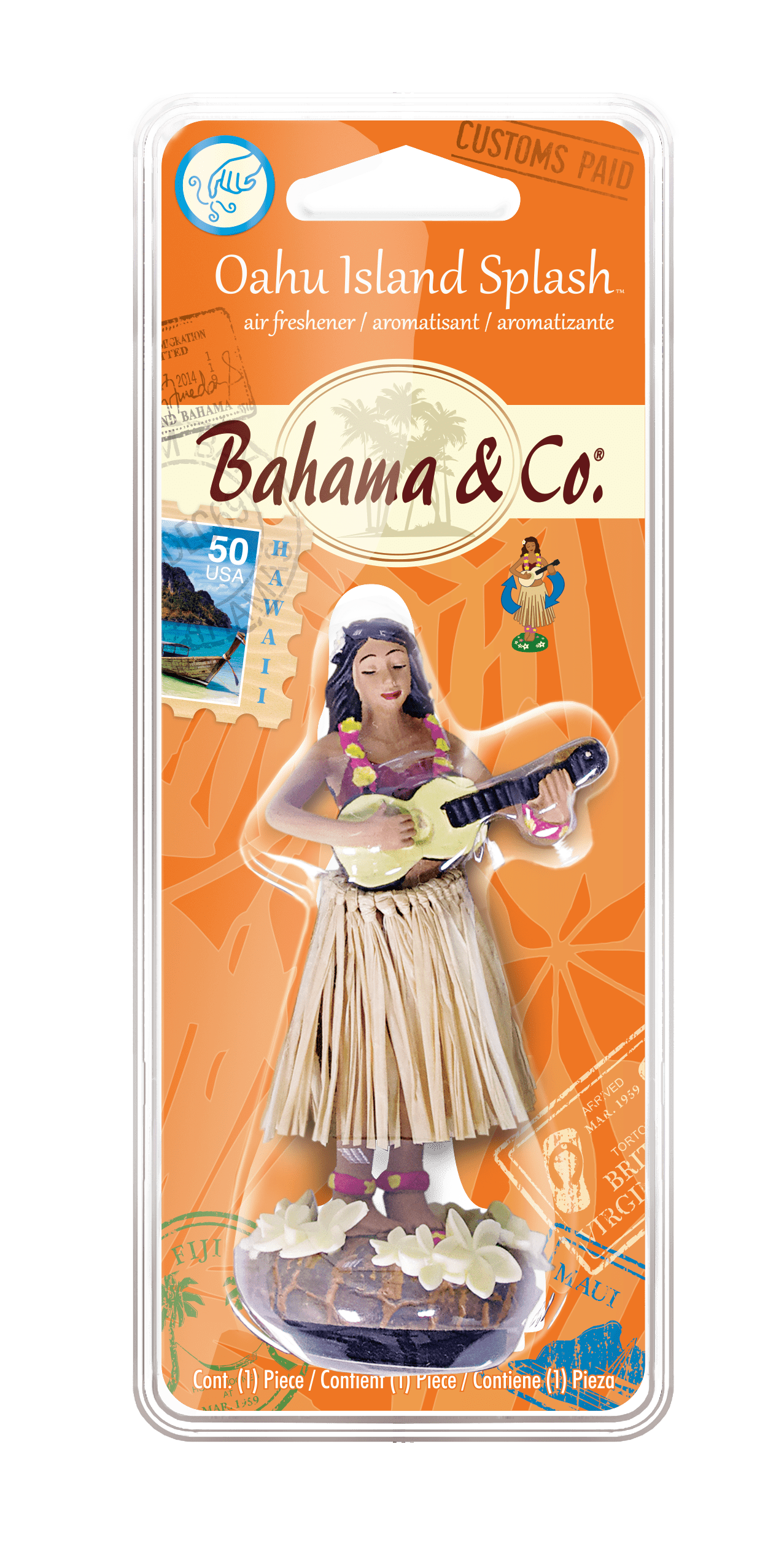 Bahama & Co. Novelty Air Freshener (Oahu Island Splash Scent, 1 Pack