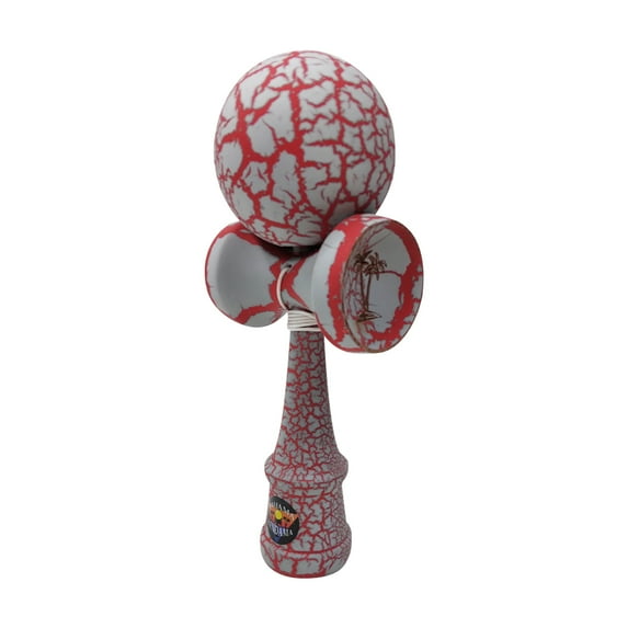 Bahama Kendama Full Crackle - Grey over Red