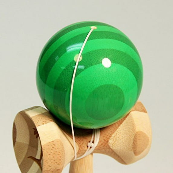 Bahama Kendama Translucent Bamboo Kendama - Green - FREE Extra String!